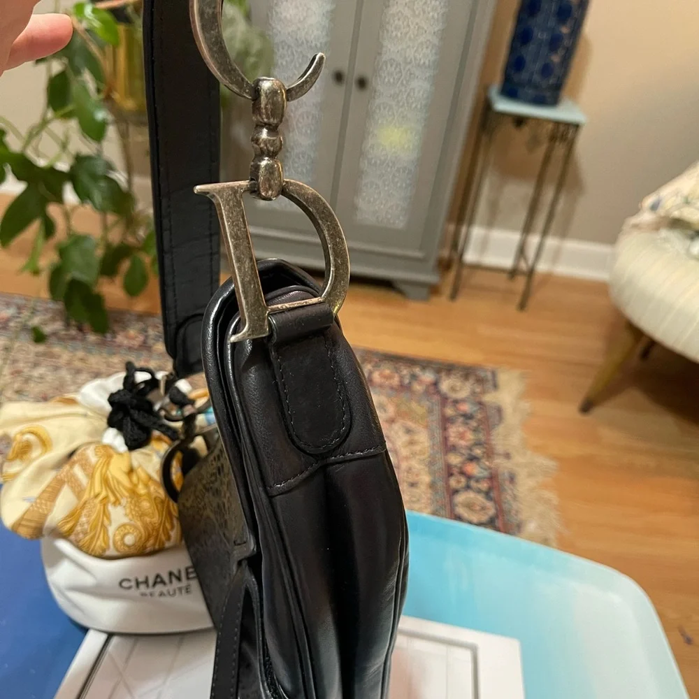 Dior Limited Edition Black Leather Saddle Bag - Picture 6 of 15